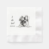 Serviette En Papier Golden Retriever Chien Personnalisé Je fais aussi (Devant)