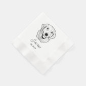 Serviette En Papier Golden Retriever Chien Personnalisé Je fais aussi (Coin)