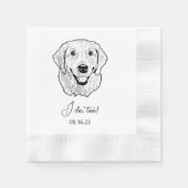 Serviette En Papier Golden Retriever Chien Personnalisé Je fais aussi (Devant)