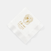 Serviette En Papier Golden Retriever Chien salue Cocktail personnalisé (Coin)