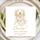 Serviette En Papier Golden Retriever Chien salue Cocktail Personnalisé
