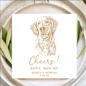 Serviette En Papier Golden Retriever Chien salue Cocktail Personnalisé