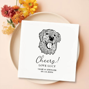 Serviette En Papier Golden Retriever Chien salue Cocktail Personnalisé