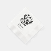 Serviette En Papier Golden Retriever Chien Salutation personnalisée (Coin)