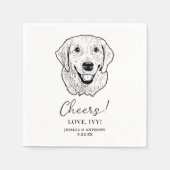 Serviette En Papier Golden Retriever Chien Salutation personnalisée (Devant)