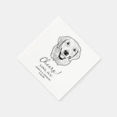 Serviette En Papier Golden Retriever Chien Salutation personnalisée (Coin)