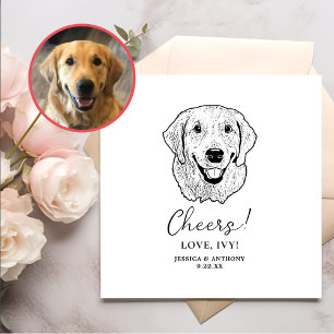 Serviette En Papier Golden Retriever Chien Salutation personnalisée