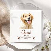 Serviette En Papier Golden Retriever Chien Salutation personnalisée