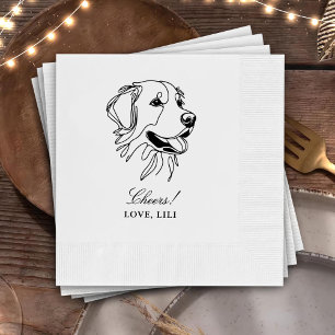 Serviette En Papier Golden Retriever Chien Salutation personnalisée