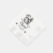 Serviette En Papier Golden Retriever Chien Salutation personnalisée (Coin)