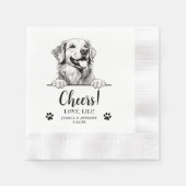 Serviette En Papier Golden Retriever Chien Salutation personnalisée (Devant)
