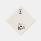 Serviette En Papier Golden Retriever chien sur Mariage Cocktail Napkin (Coin)