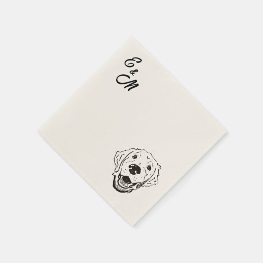 Serviette En Papier Golden Retriever chien sur Mariage Cocktail Napkin (Coin)