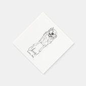 Serviette En Papier Golden Retriever Cocktail Napkin Chien Mariage (Coin)