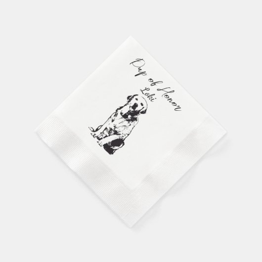 Serviette En Papier Golden Retriever Custom Cocktail Napkin Pet Napkin (Coin)