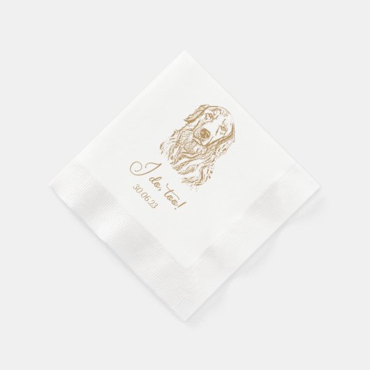 Serviette En Papier Golden Retriever Dog I Do Too Custom Cocktail (Coin)