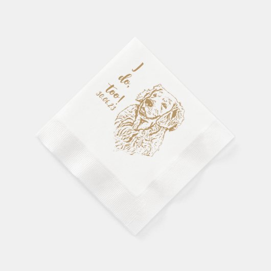 Serviette En Papier Golden Retriever Dog I Do Too Custom Cocktail Napk (Coin)