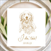 Serviette En Papier Golden Retriever Dog I Do Too Custom Cocktail Napk