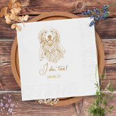 Serviette En Papier Golden Retriever Dog I Do Too Custom Cocktail Napk