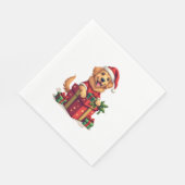 Serviette En Papier Golden Retriever Gift Wrap (Coin)
