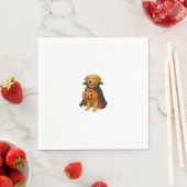 Serviette En Papier Golden Retriever Halloween Chien avec bonbon Citro (En situation)