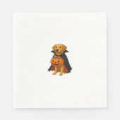 Serviette En Papier Golden Retriever Halloween Chien avec bonbon Citro (Devant)