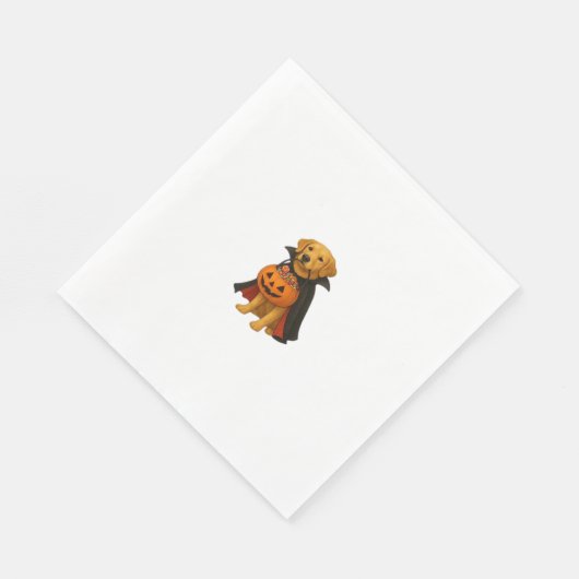 Serviette En Papier Golden Retriever Halloween Chien avec bonbon Citro (Coin)