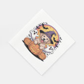Serviette En Papier Golden Retriever Halloween Witch Chien classique T (Coin)