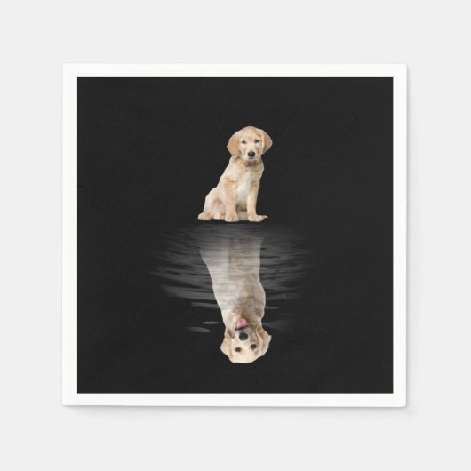 Serviette En Papier Golden Retriever Life mignon amour Golden Retrieve (Devant)