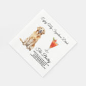 Serviette En Papier Golden Retriever Mariage Signature Boire serviette (Coin)