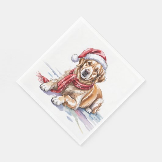 Serviette En Papier Golden Retriever Paper Napkin (Coin)