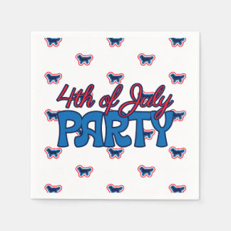 Serviette En Papier Golden Retriever Rouge Blanc Et Bleu 4 Juillet