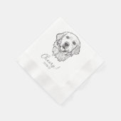 Serviette En Papier Golden Retriever salue Chien Custom Cocktail Napki (Coin)