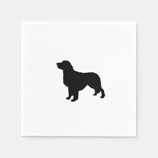 Serviette En Papier Golden Retriever Silhouette Love Dogs (Devant)