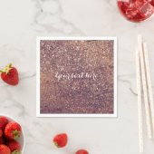 Serviette En Papier Golden Shimmer Glam Faux Parties scintillant Anniv (En situation)