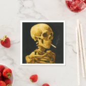 Serviette En Papier Golden Skull Smoking - Unique Van Gogh Inspiré (En situation)
