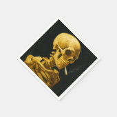 Serviette En Papier Golden Skull Smoking - Unique Van Gogh Inspiré (Coin)