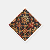 Serviette En Papier Golden Snowflakes Élégantes vacances d'hiver Desig (Coin)