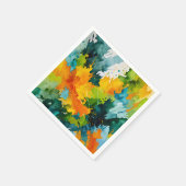 Serviette En Papier Golden Splash & Emerald Waves (Coin)