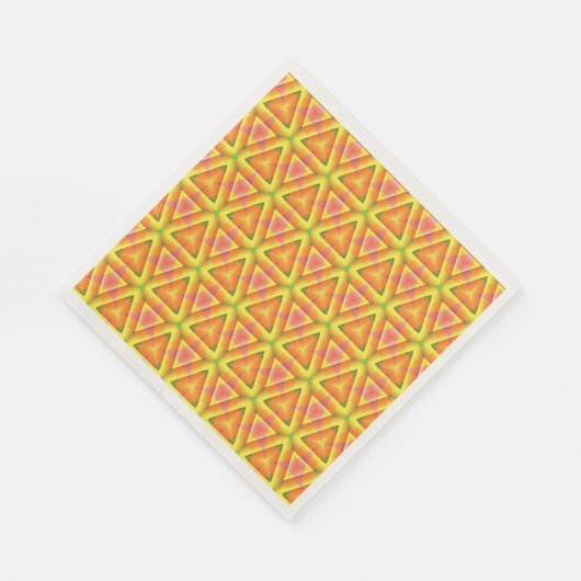 Serviette En Papier Golden Yellow Triangle Pattern (Coin)