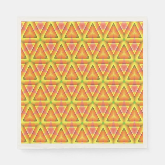 Serviette En Papier Golden Yellow Triangle Pattern (Devant)