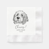 Serviette En Papier Goldendoodle Chien Accueil Personnalisé Serviettes (Devant)