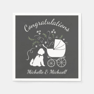 Serviette En Papier Goldendoodle Chien Baby shower sans genre