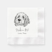 Serviette En Papier Goldendoodle Chien Boisson Personnalisée Sur Moi (Devant)