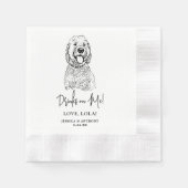 Serviette En Papier Goldendoodle Chien Boissons personnalisées sur moi (Devant)