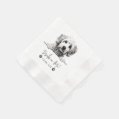 Serviette En Papier Goldendoodle Chien Boissons Personnalisées Sur Moi (Coin)