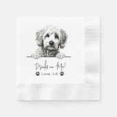 Serviette En Papier Goldendoodle Chien Boissons Personnalisées Sur Moi (Devant)
