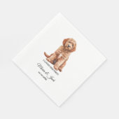 Serviette En Papier Goldendoodle Chien J'Aimais Son Premier Mariage (Coin)
