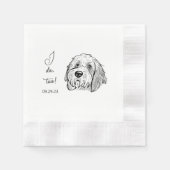 Serviette En Papier Goldendoodle Chien Personnalisé Je fais Aussi (Devant)