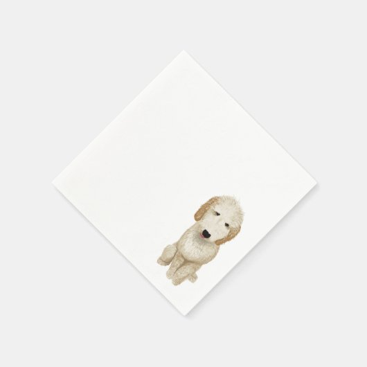 Serviette En Papier Goldendoodle Cocktail Napkin - Personnalisable (Coin)